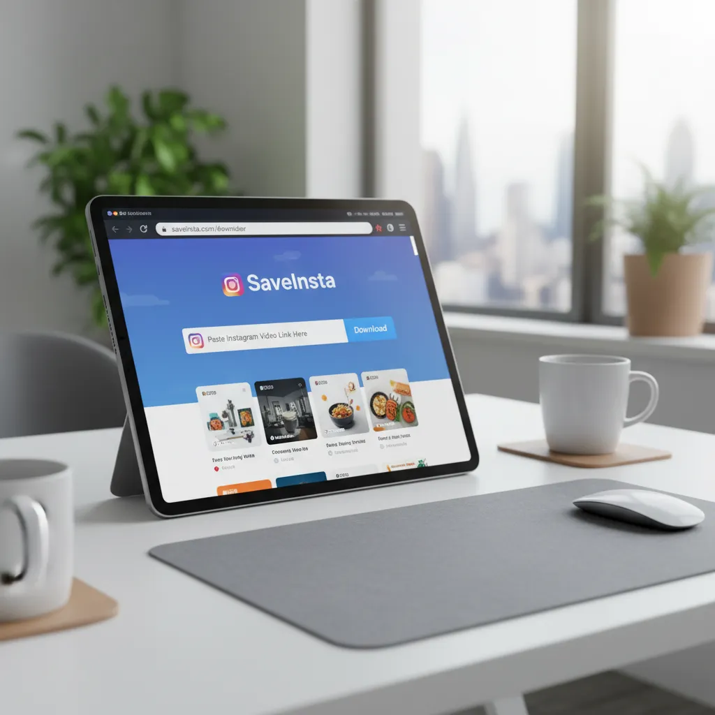 SaveInsta web tool Instagram video paste link browser Android
